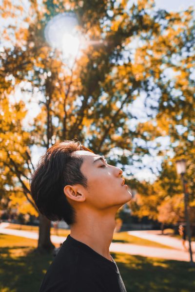 man outside during daytime.